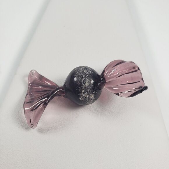 Vintage 1960's Murano Art Art Glass Candy Amethyst Purple White Rare - Picture 3 of 8